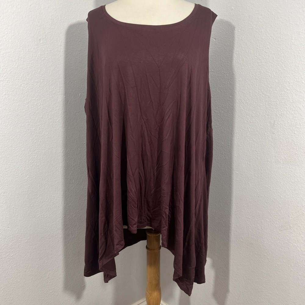 LOGO Layers By Lori Goldstein Tank Top Womens 3X‎ Stretch Asymmetrical Blouse